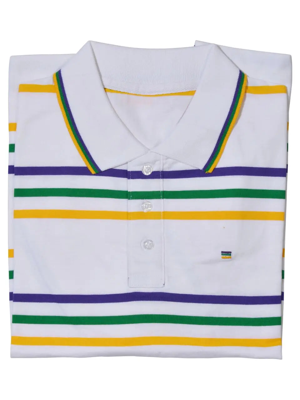 Mardi Gras Infinity Short Sleeve - White