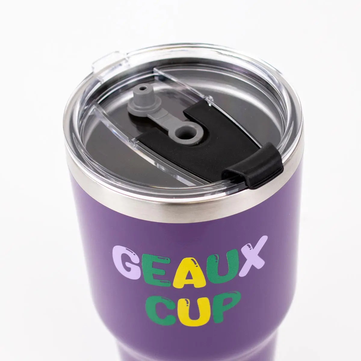 Mardi Gras "Geaux Cup" Tumbler - Purple
