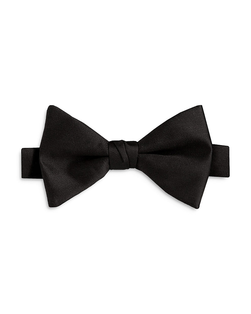 Solid Satin Pre-Tied Bow Tie