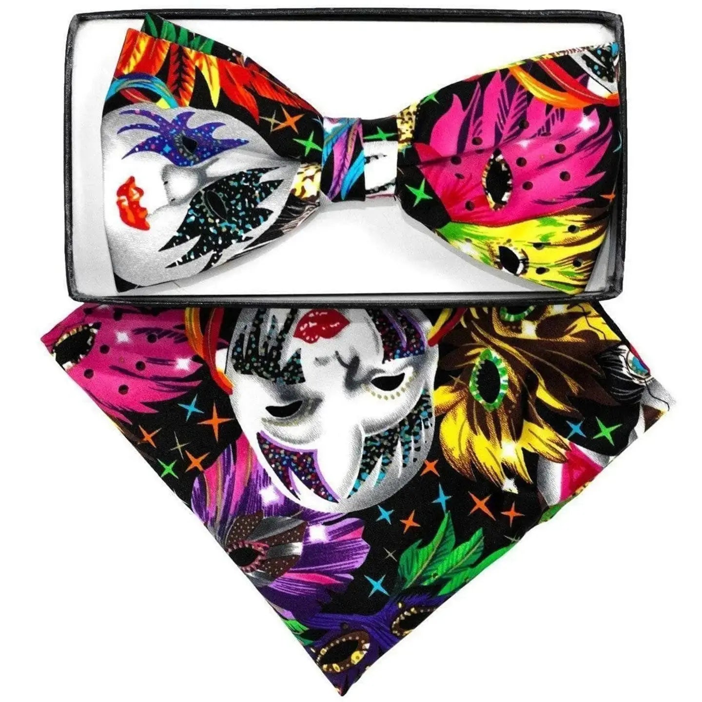 Mardi Gras Bowtie/PocketSquare - Mask