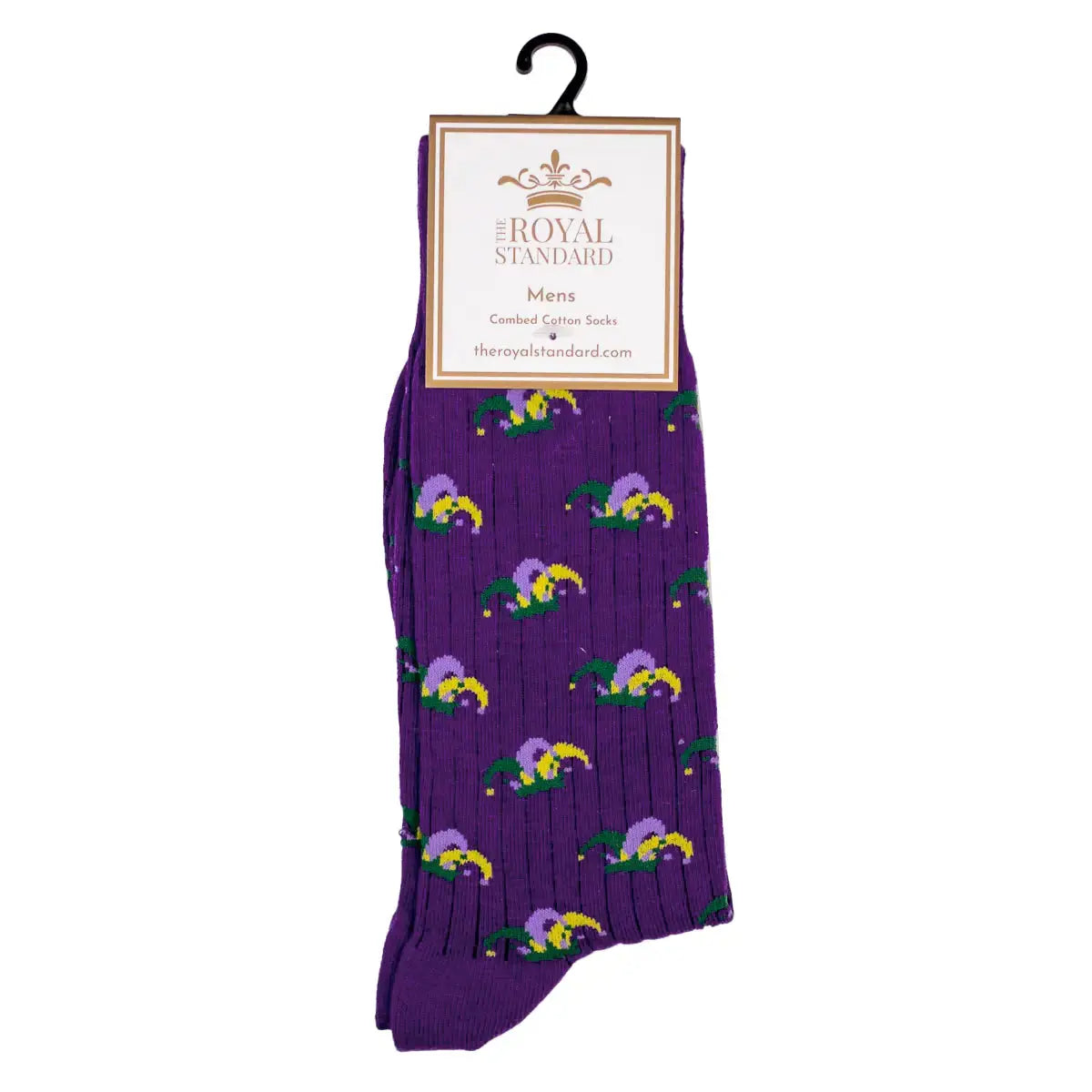 Mardi Gras Jester Socks - Purple