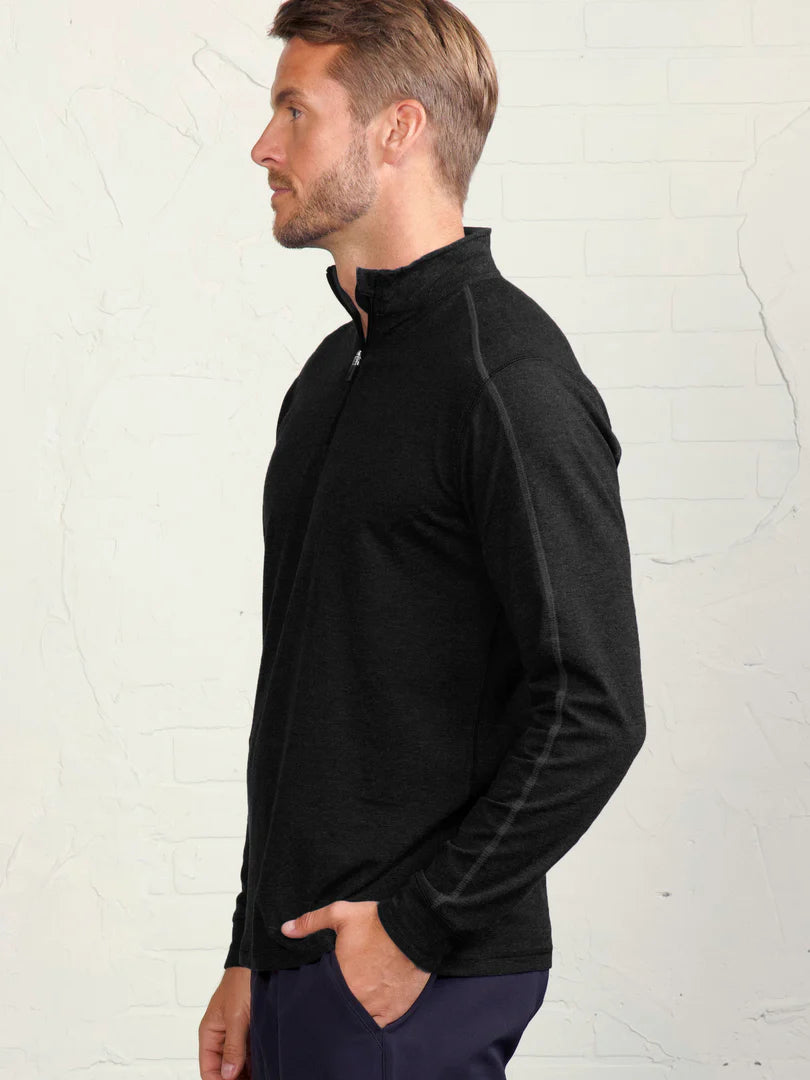 Carrollton 1/4 Zip - Black/Gunmetal