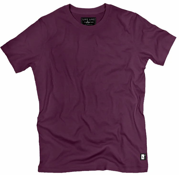 Solid Crew Tee - Queens Merlot