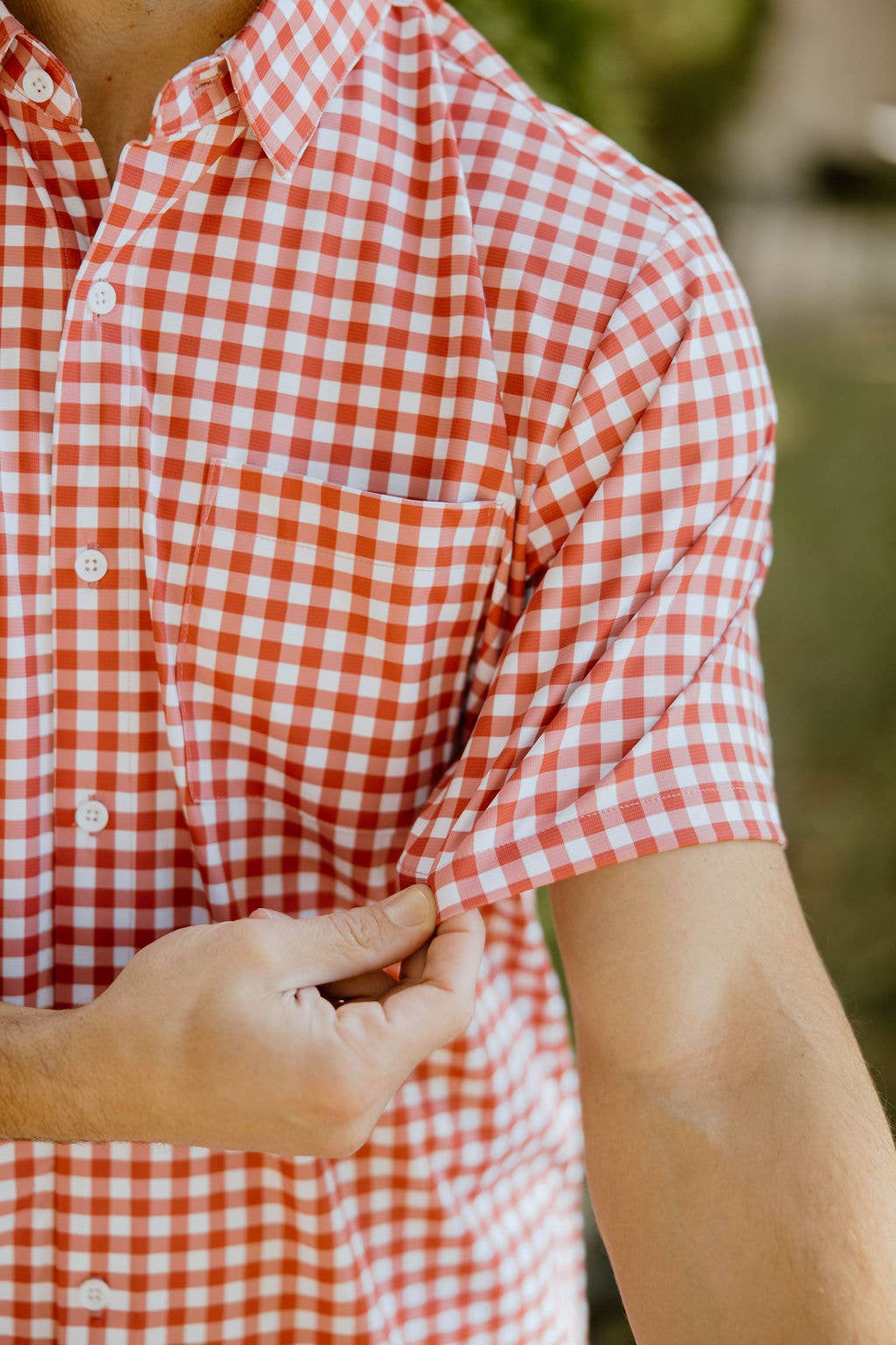 JD Buck Gingham Summer Button Up Shirt