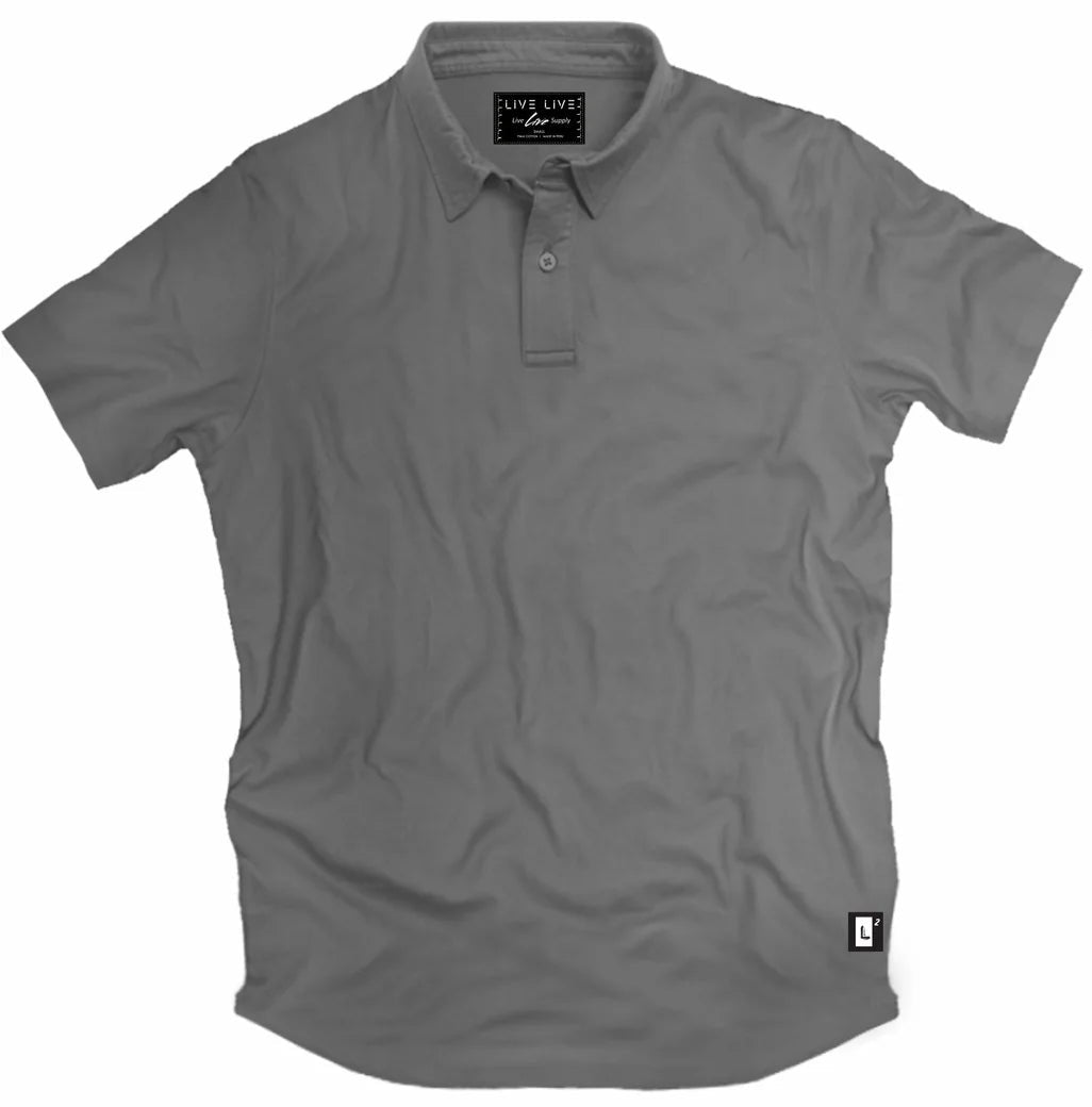 The 2 Button Polo - Grey Skies