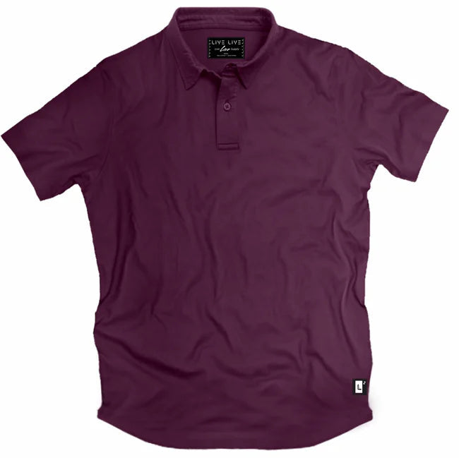 The 2 Button Polo - Queens Merlot
