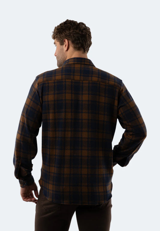 Fawn Beige Plaid Knit Flannel