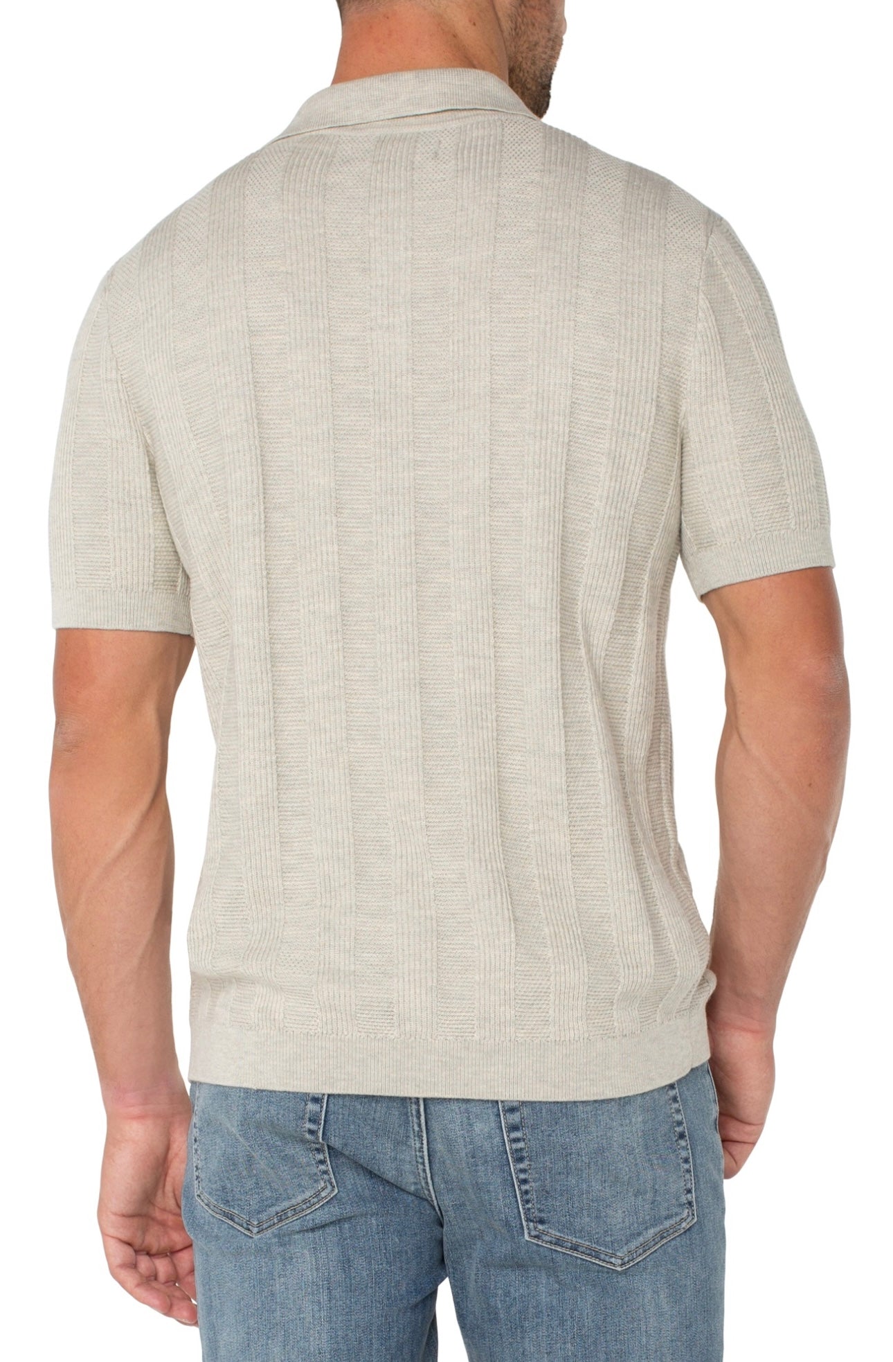 Short-Sleeve Sweater Knit Polo