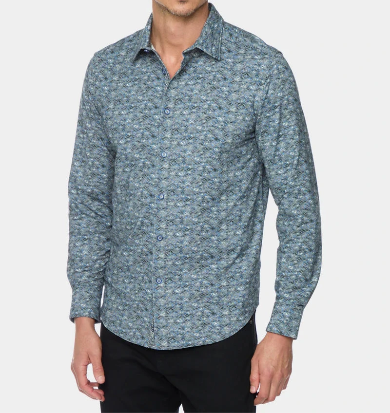 Claredon Printed Button Front Shirt