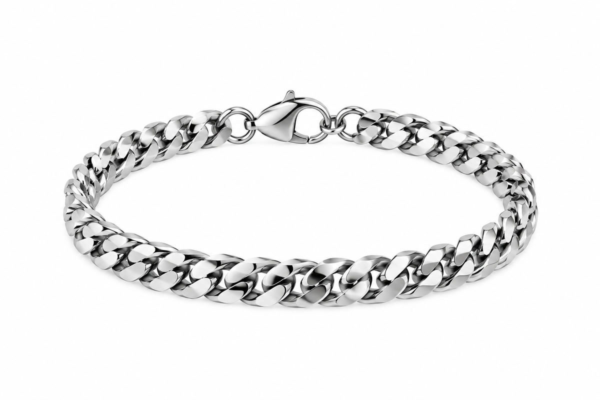 Hudson Cuban Chain Bracelet – Silver