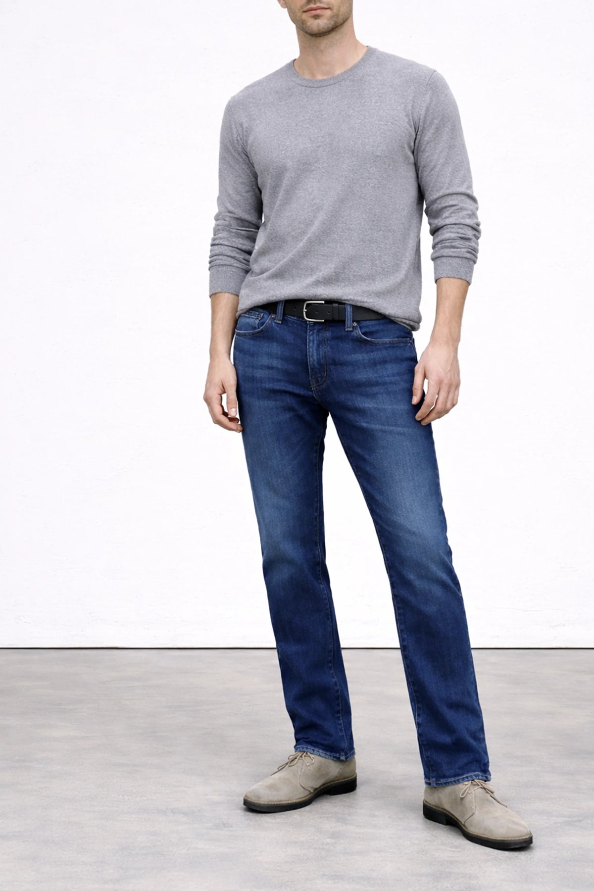 Jimmy Slim Straight Stretch Jeans – Royalton Dark Wash