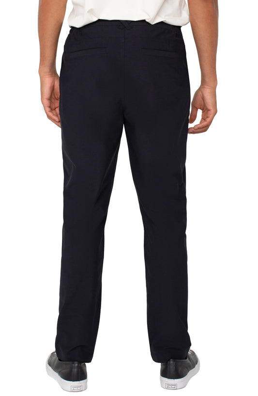 Slim Straight Tech Pants - Black
