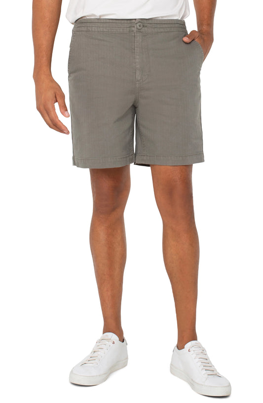 Internal Drawstring Short - Pewter Green
