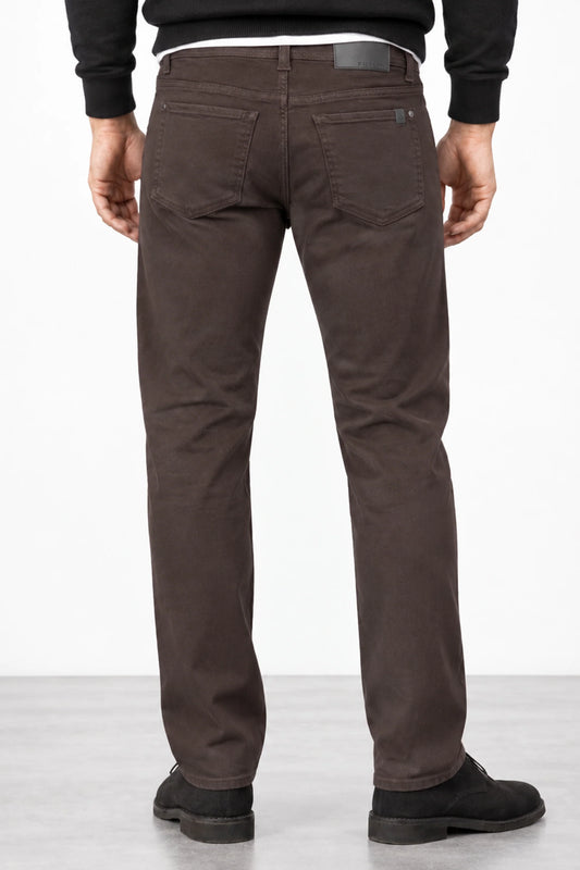 Jimmy Slim Straight Twill Pant – Espresso