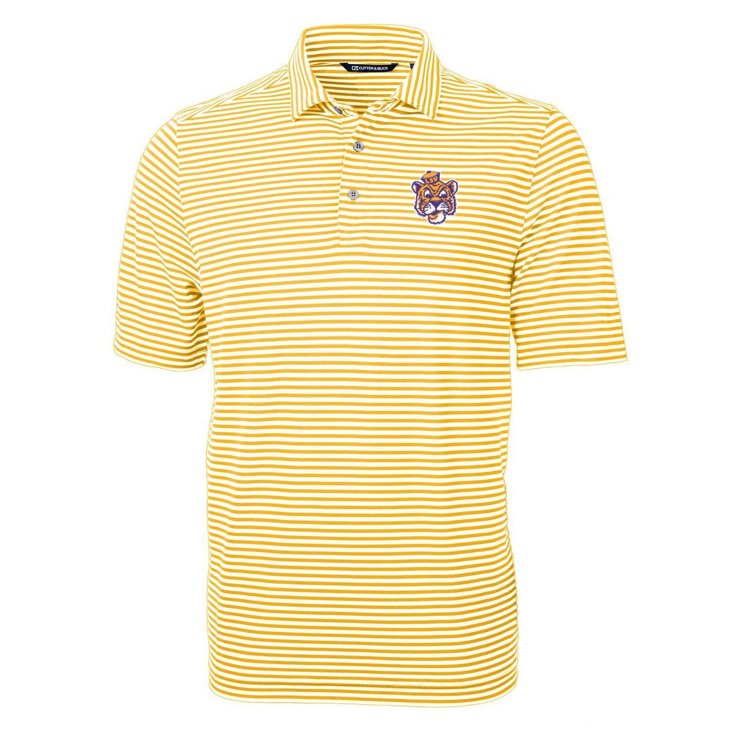 LSU Tigers College Vault Virtue Stripe Polo – College Gold