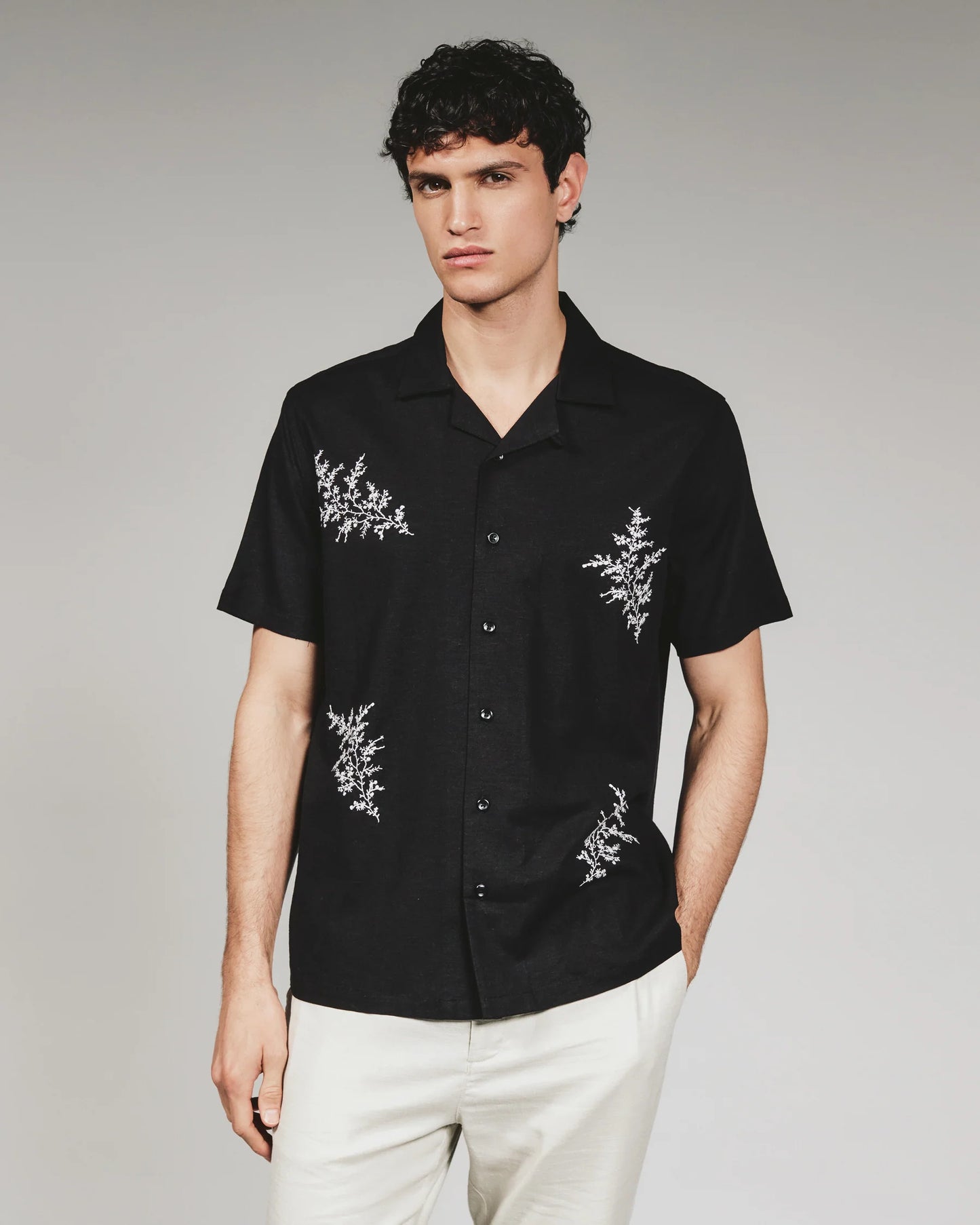 Heath Linen Camp Shirt