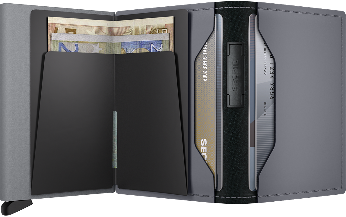 Leather Bandwallet Matte - Grey-Grey