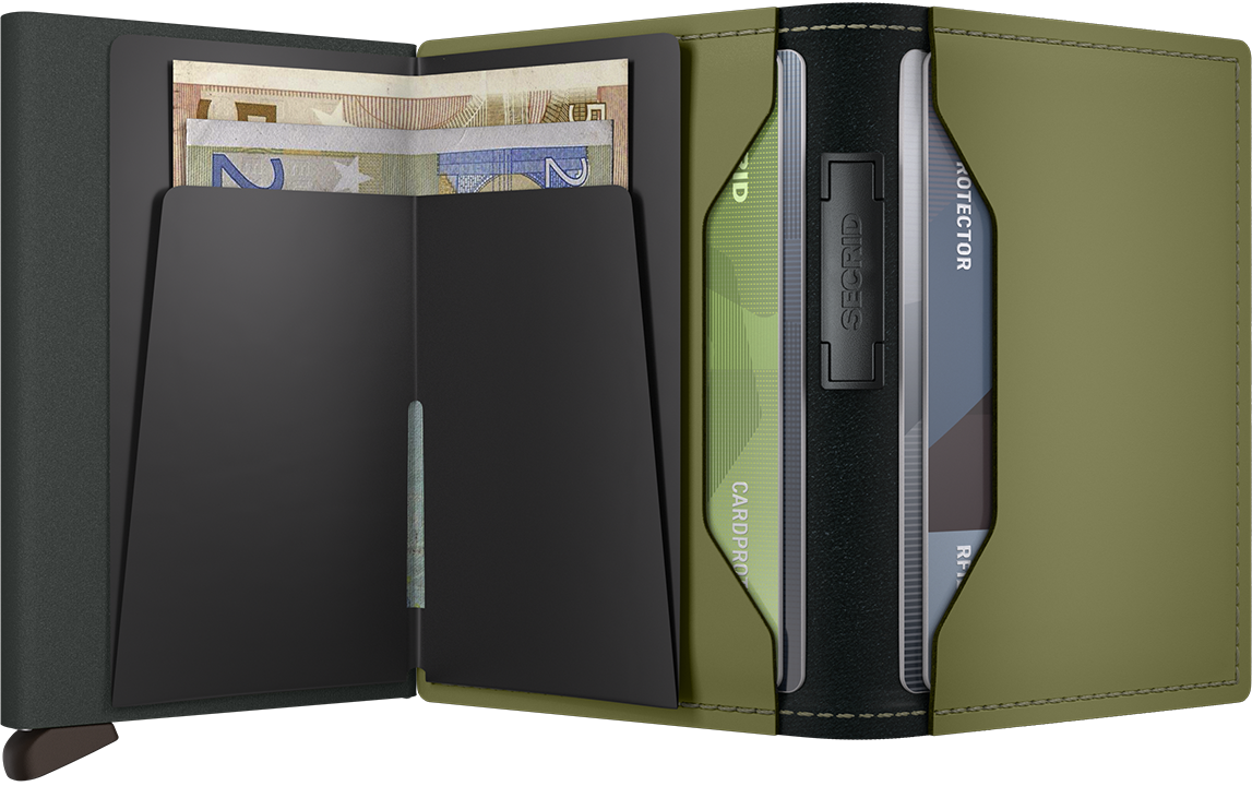 Leather Bandwallet Matte - Leaf-Khaki