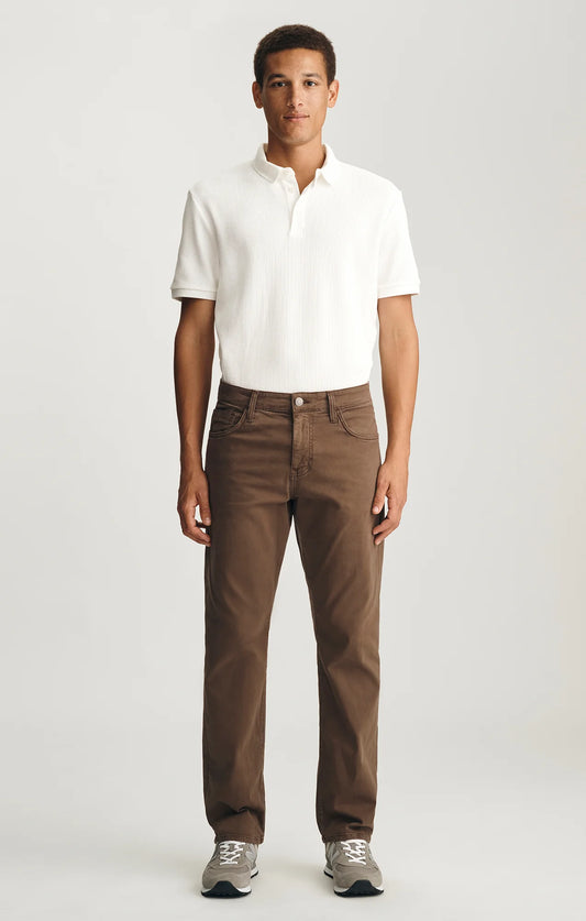 Matt Relaxed Straight Leg Pants - Mocha Twill