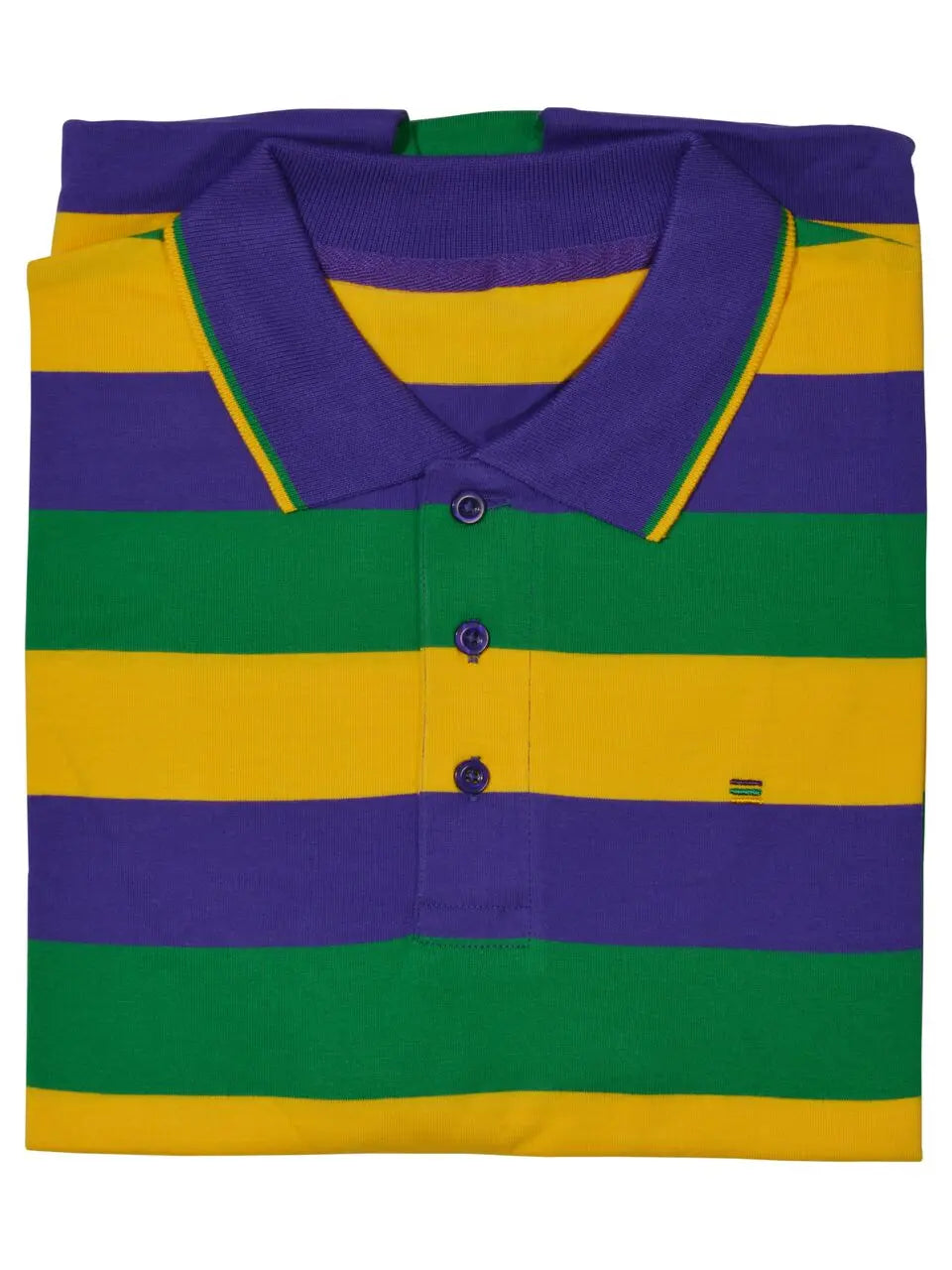 Mardi Gras Rugby Short Sleeve - Green