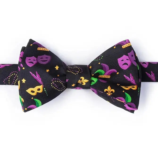 Mardi Gras Masquerade Self-Tie Bowtie