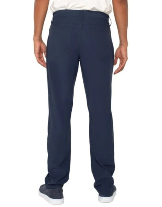 Slim Straight Tech Pants - Navy
