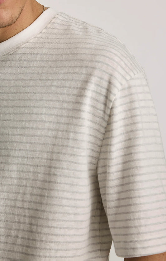 Striped Crew Neck T-Shirt – Elephant Skin