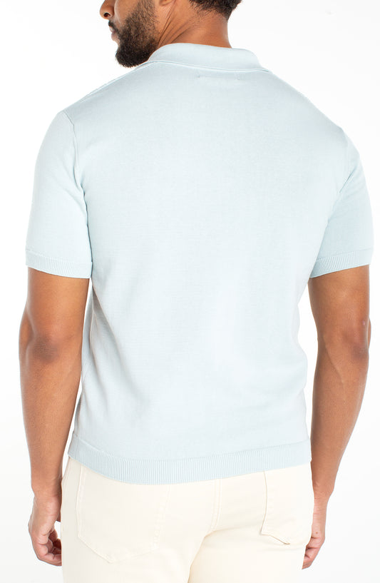Short Sleeve Sweater Knit Polo