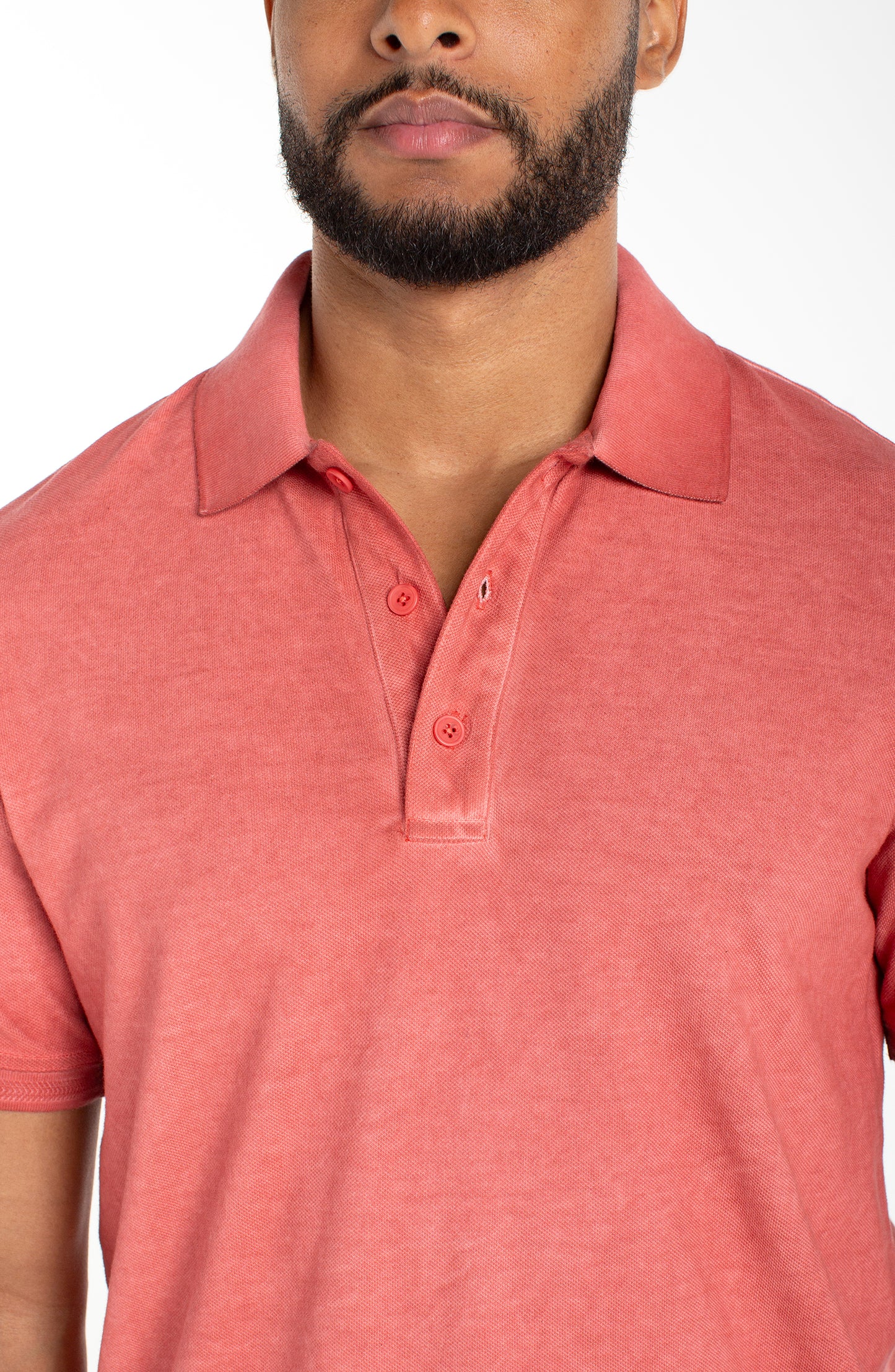 Textured Rib Knit Polo