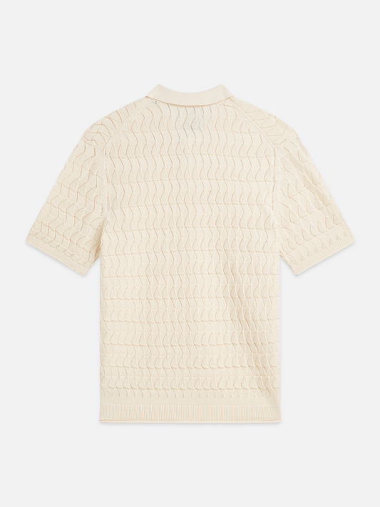 Pointelle Knitted Regular Fit Polo