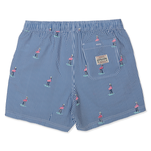 5" Striped Embroidered Mingo Party Lined Starter Shorts