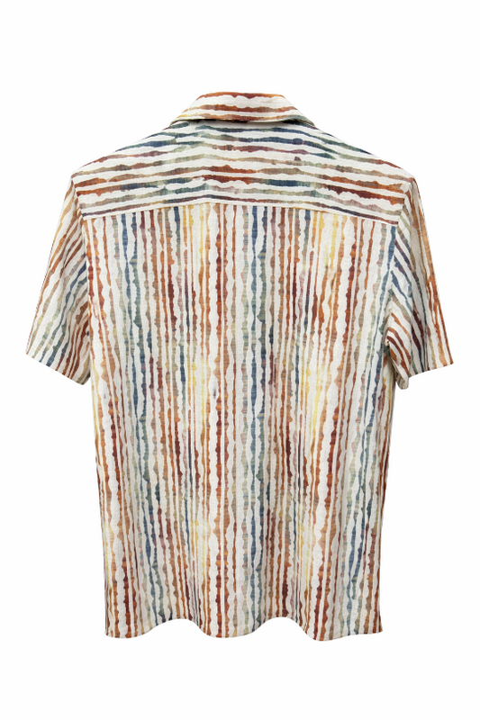 Volant Print Short Sleeve Shirt