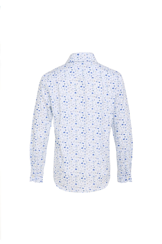 Floral Dobby Roll Collar Shirt