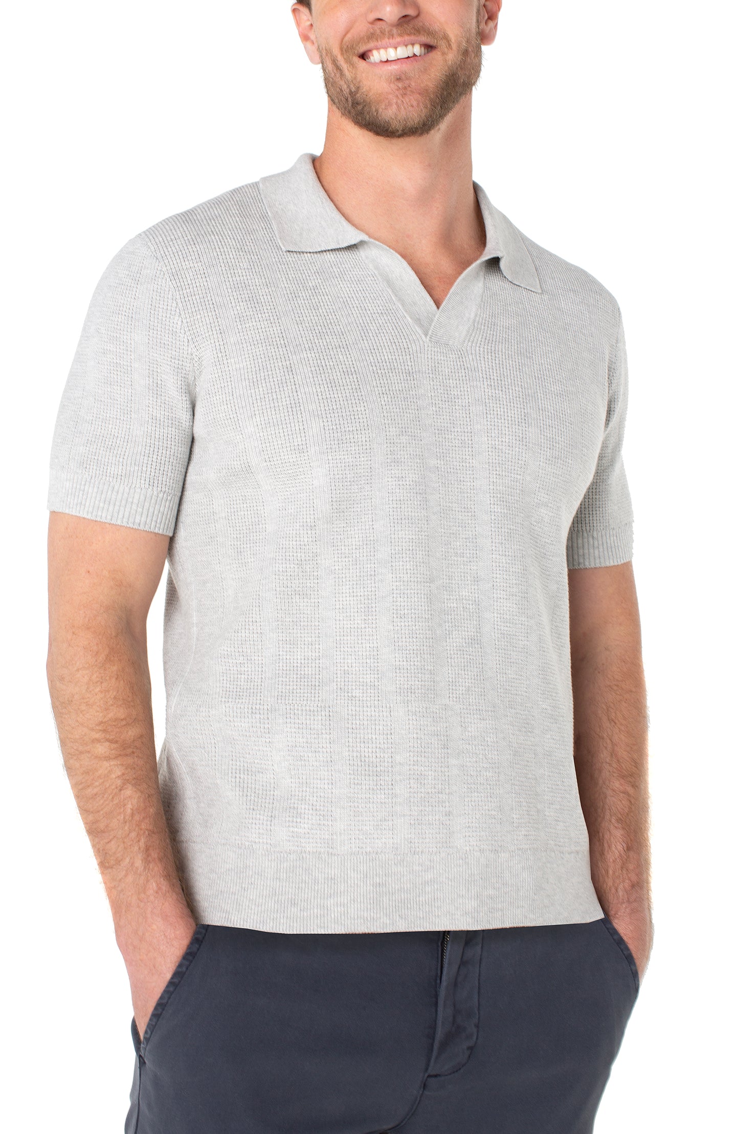 Short Sleeve Johnny Collar Sweater Polo
