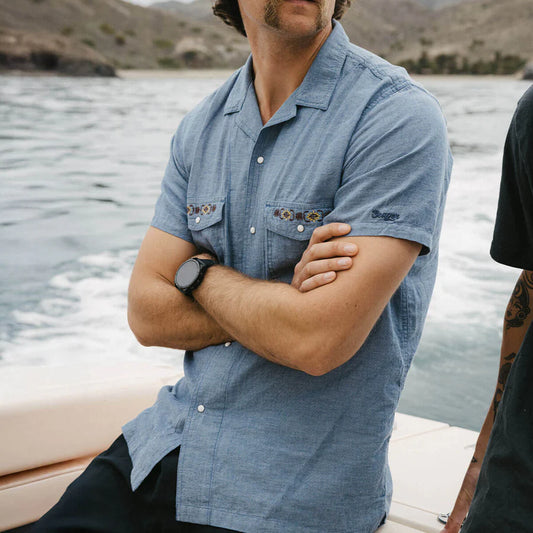 Whippersnapper S/S Chambray Shirt - Light Wash