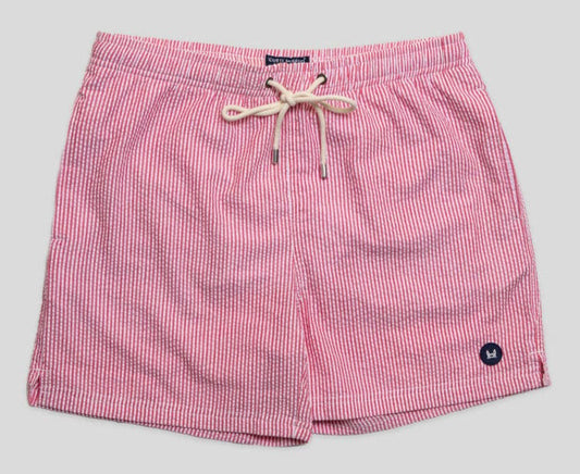 Seersucker Swim Trunk - Red