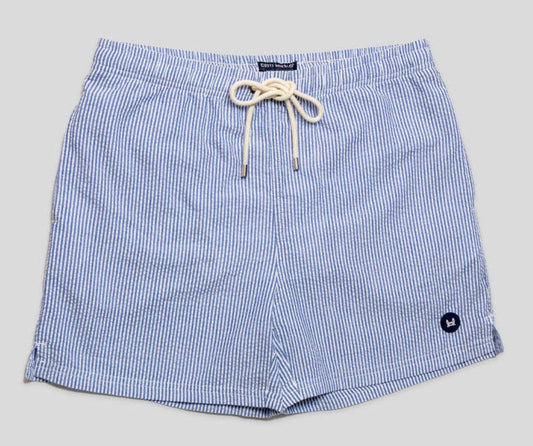 Seersucker Swim Trunk - Navy