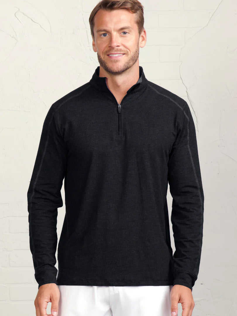 Carrollton 1/4 Zip - Black/Gunmetal