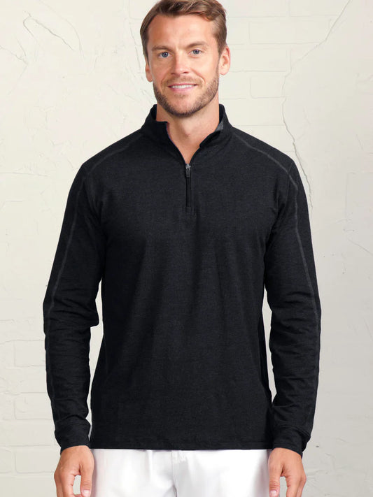 Carrollton 1/4 Zip - Black/Gunmetal