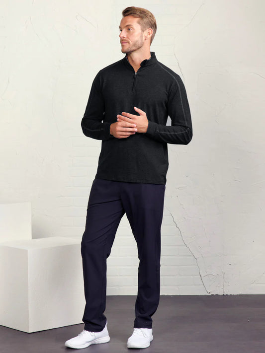 Carrollton 1/4 Zip - Black/Gunmetal