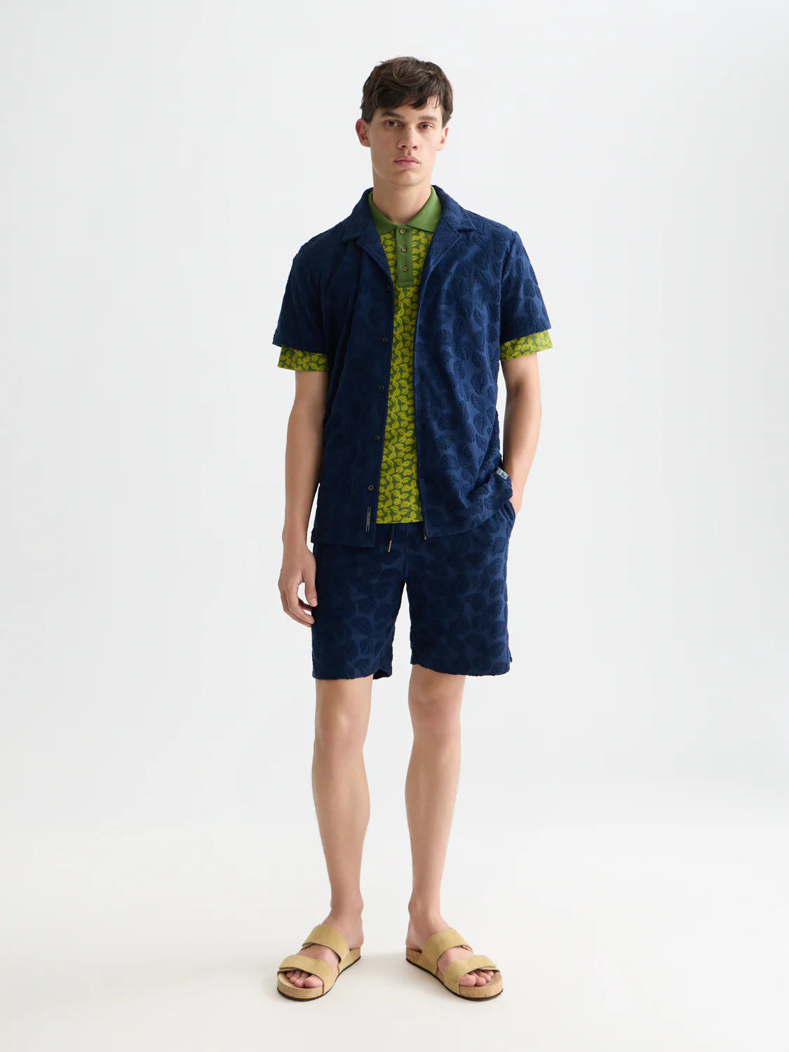 Terry Jacquard Short Sleeve Shirt