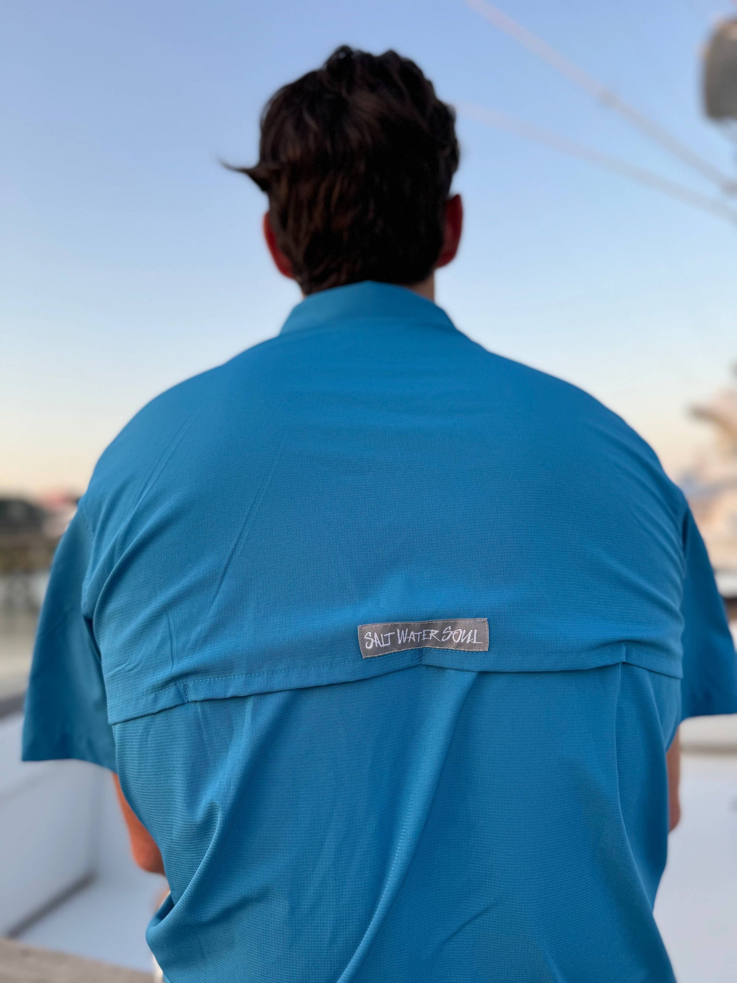 Ocean Blue Performance Fishing Shirt – Men’s Button-Down