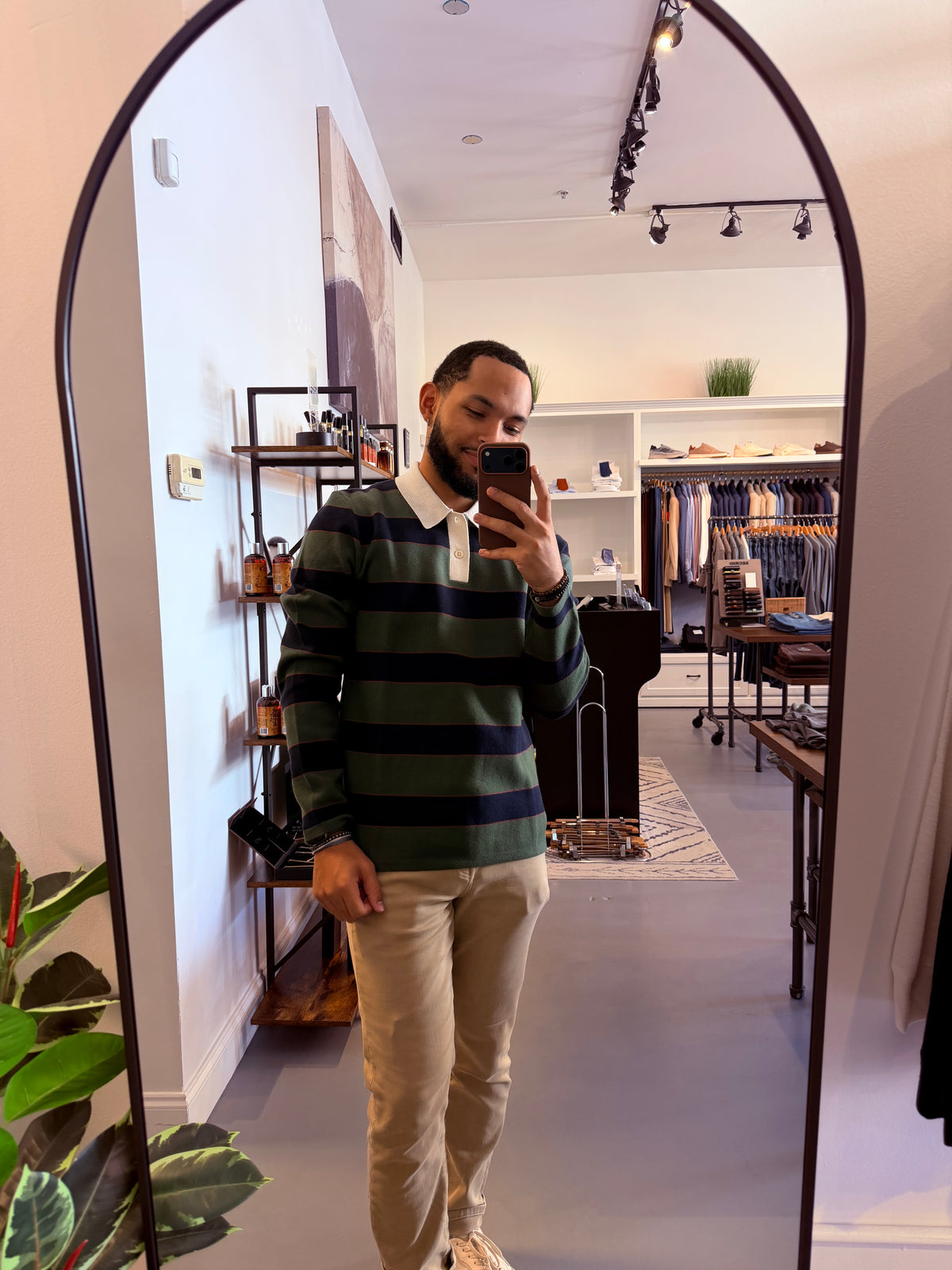 Luther Striped Rugby Sweater – Tartan Border Stripe