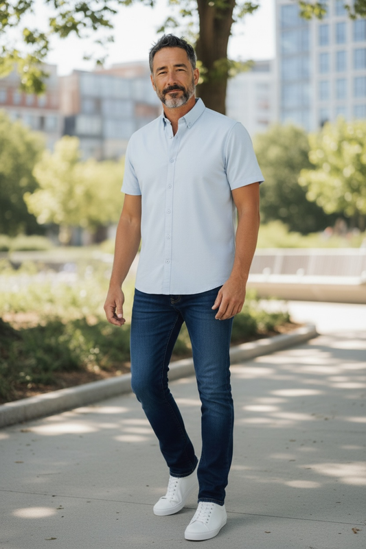 Solid Blue S/S Shirt