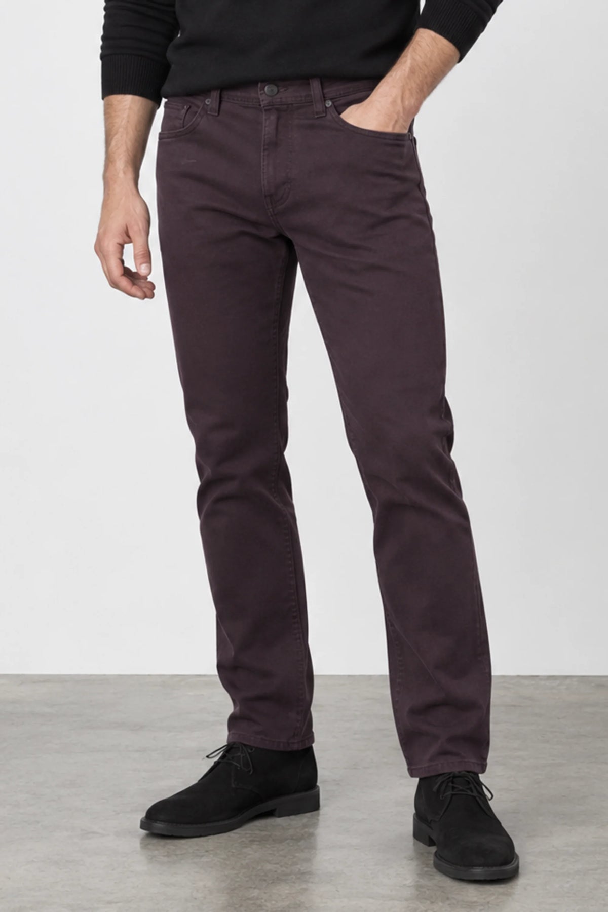 Jimmy Slim Straight Denim – Fall Berry