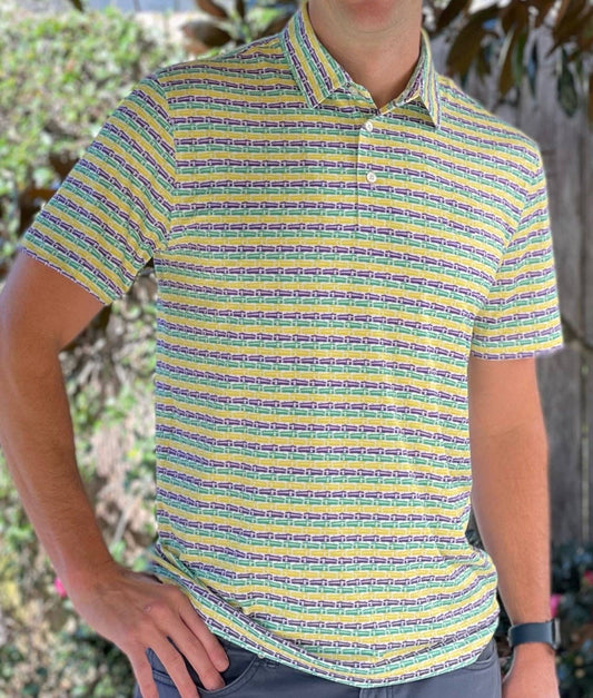 Avenue Mardi Gras Polo - White