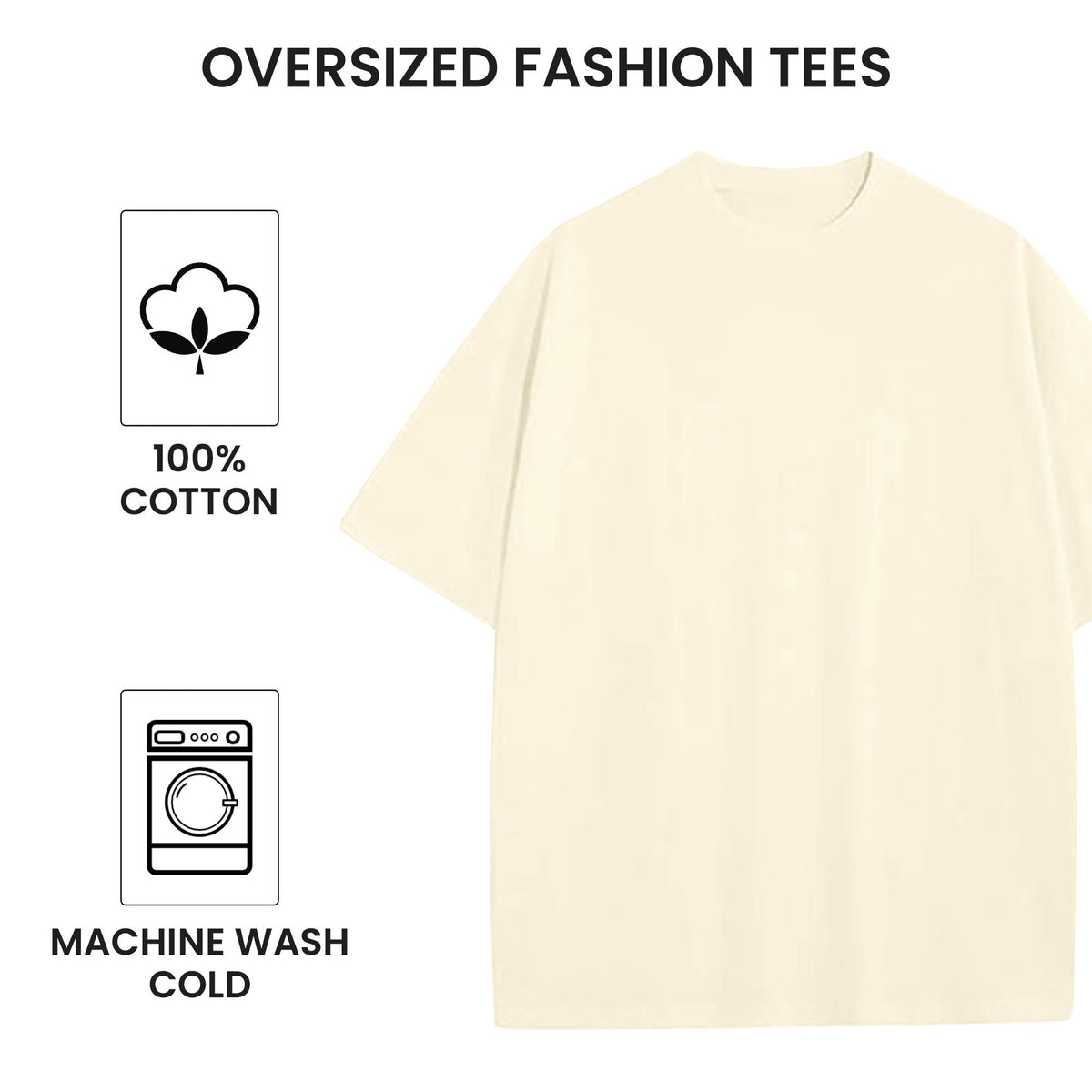 Men’s Oversized Heavyweight Cotton T-Shirt - Black