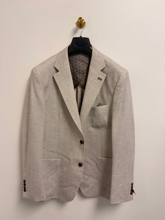 Melange Basketweave Knit Blazer
