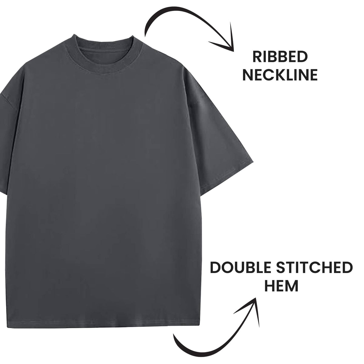 Men’s Oversized Heavyweight Cotton T-Shirt - Black
