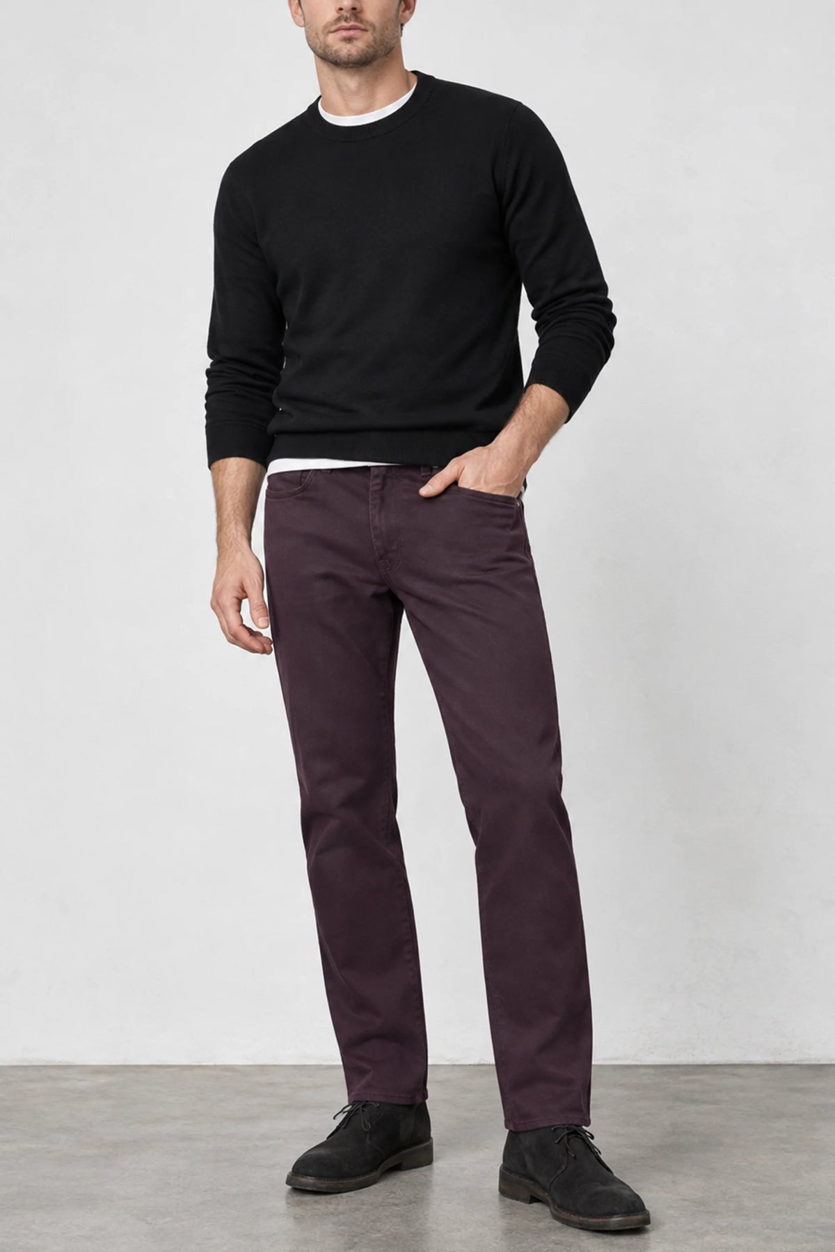 Jimmy Slim Straight Denim – Fall Berry